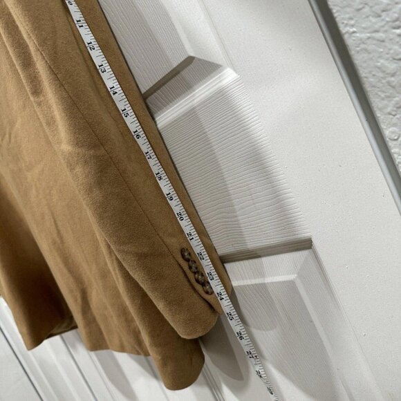 Oscar de la Renta Mens Brown Camel? Tan Sport Coat Blazer Jacket 44R - Picture 7 of 9